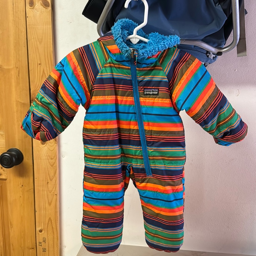 Newborn Patagonia snowsuit